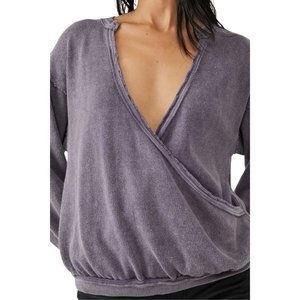 Free People NWT Anyway Tee in Fallen Fig Size Small-Oversized